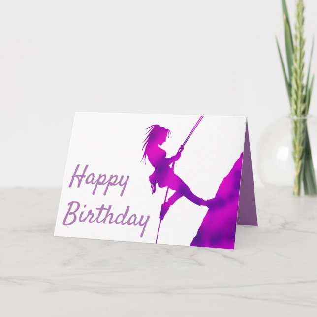 Climber girl Birthday card Karte (Vorderseite)