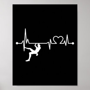 Climber Herzschlag Lustig Climbrock Klettern Cool Poster
