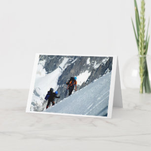 Climbers auf dem Mont Blanc, Frankreich Feiertagskarte