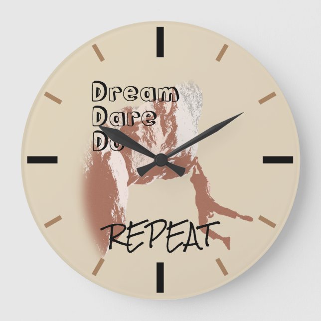 Climber's Creed Large Clock Große Wanduhr (Vorderseite)