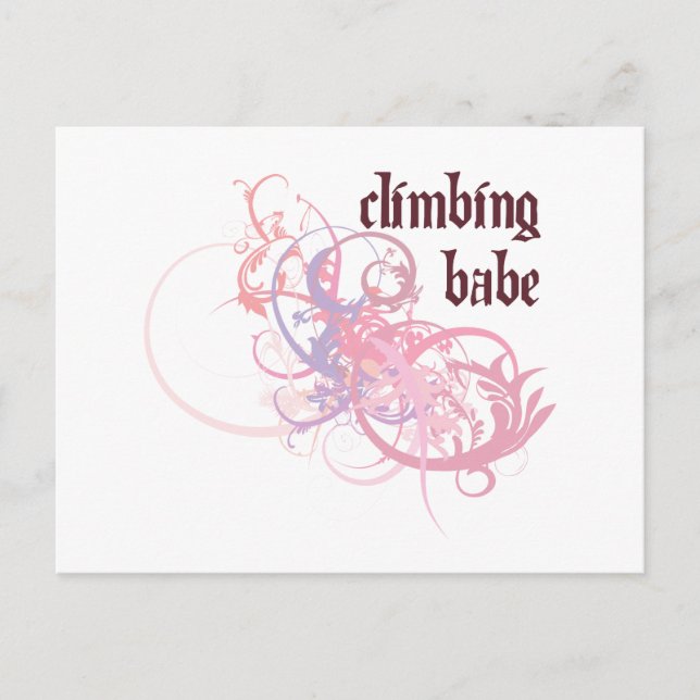 Climbing Babe Postkarte (Vorderseite)