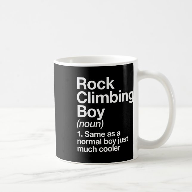 Climbing Boy Definition Funny Sport  Kaffeetasse (Rechts)