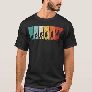 Climbing Evolution Retro Climb Funny Rock Climber  T-Shirt