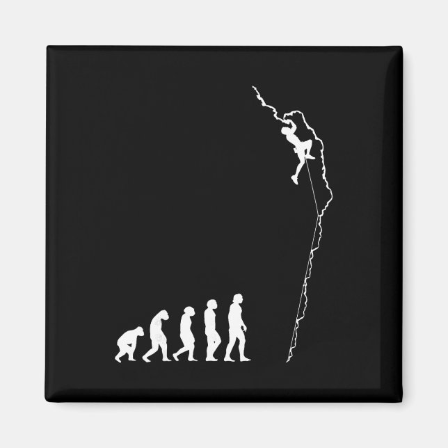 Climbing Evolution - Spaßiger Boulderer Felsenklet Magnet (Vorne)