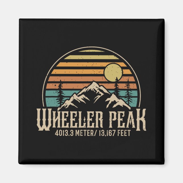 Climbing New Mexico Hiking Mountain Wheeler Peak  Magnet (Vorne)