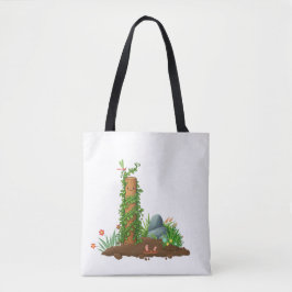 Climbing Plant Totem Tote Bag with Sunny Pun Back