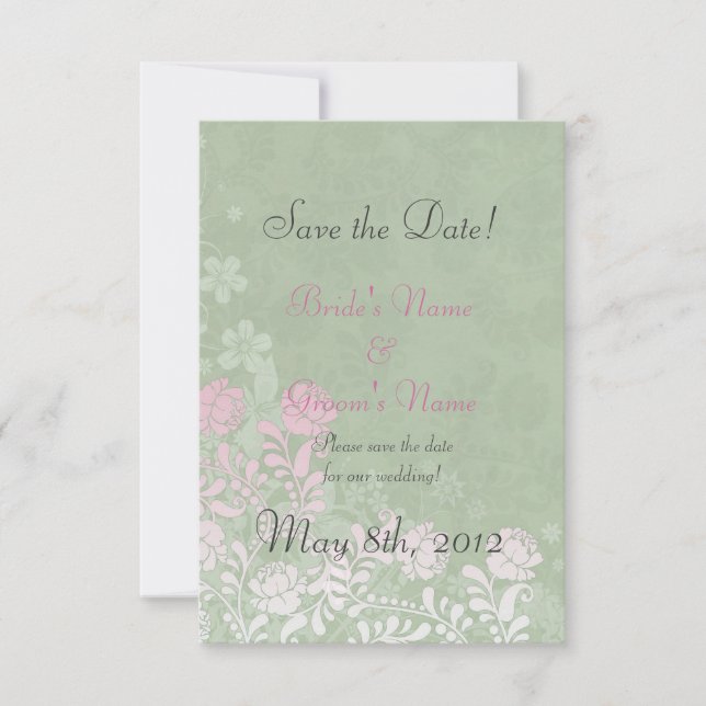 Climbing-Rose Hochzeit Speichern Sie die Datumskar Save The Date (Vorderseite)