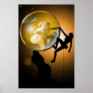 Climbing the world poster