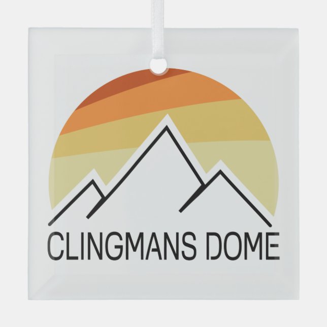 Clingmans Dome Retro Ornament Aus Glas (Vorderseite)