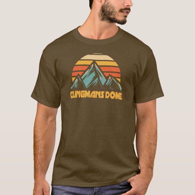 Clingmans Dome Retro Türkis T-Shirt (Vorderseite)