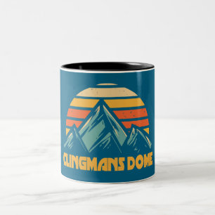 Clingmans Dome Retro Türkis Zweifarbige Tasse