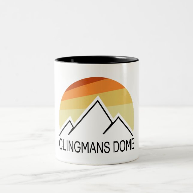 Clingmans Dome Retro Zweifarbige Tasse (Mittel)