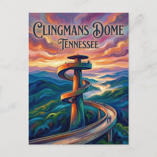 Clingmans Dome Tennessee Postkarte (Vorderseite)