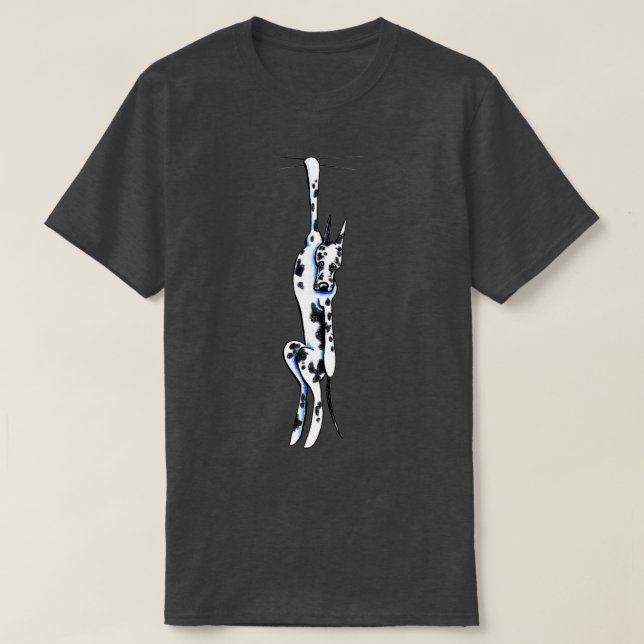 Clingy Harlequin Great Dane T-Shirt (Design vorne)