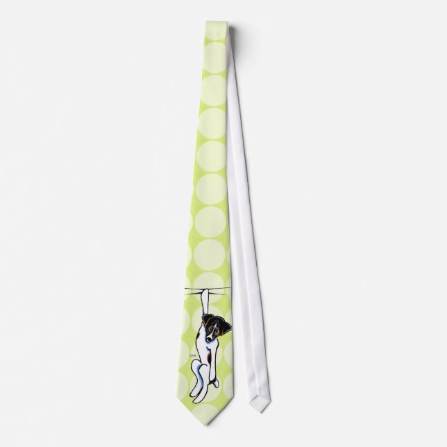 Clingy Jack Russell Off-Leash Art™ Krawatte (Vorderseite)