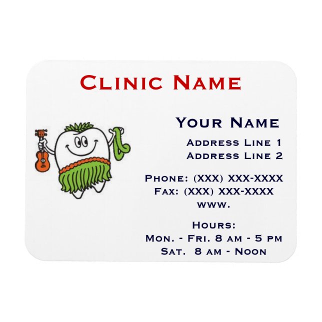 Clinic Promotionl Magnet - Horizonttl/Hoola-Stand (Horizontal)