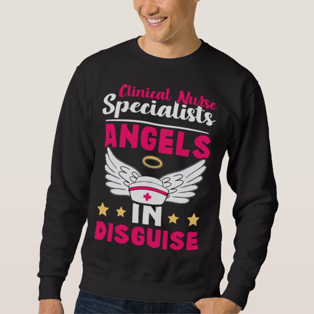 Clinical Nurse Specialists Angels in Disguise Sweatshirt (Vorderseite)