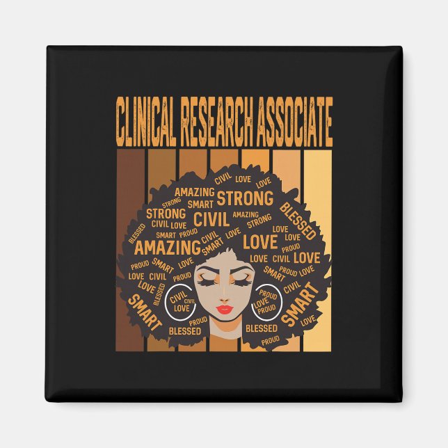 Clinical Research Ociate Black History Month Stolz Magnet (Vorne)