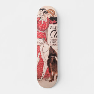 Clinique Cheron Vintage Hund Katze Steinlen Poster Skateboard