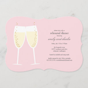 Clink Glasses Wedding Probe Einladung