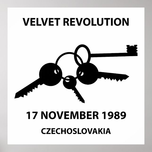 Clinking keys - velvet revolution symbol poster (Vorne)