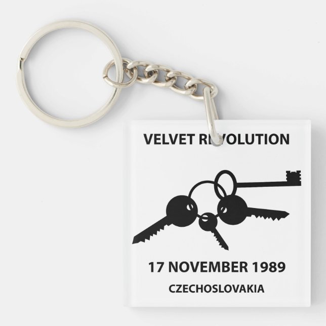 Clinking keys - velvet revolution symbol schlüsselanhänger (Vorderseite)