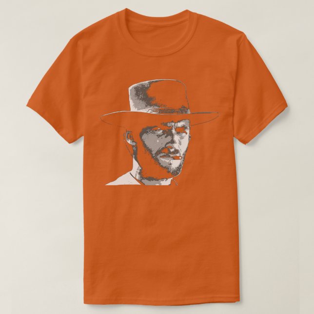 Clint Eastwood Black und White T-Shirt (Design vorne)