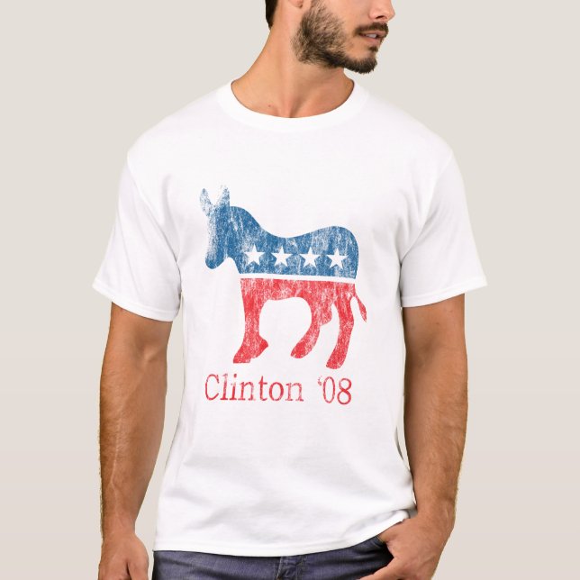 Clinton 08 Demokrat T-Shirt (Vorderseite)