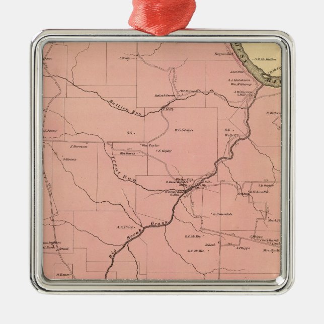 Clinton-Gemeinde Silbernes Ornament (Vorne)