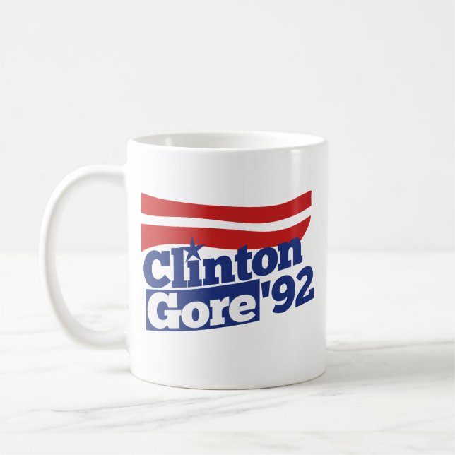 Clinton Gore 92 Retropolitik Tasse (Links)