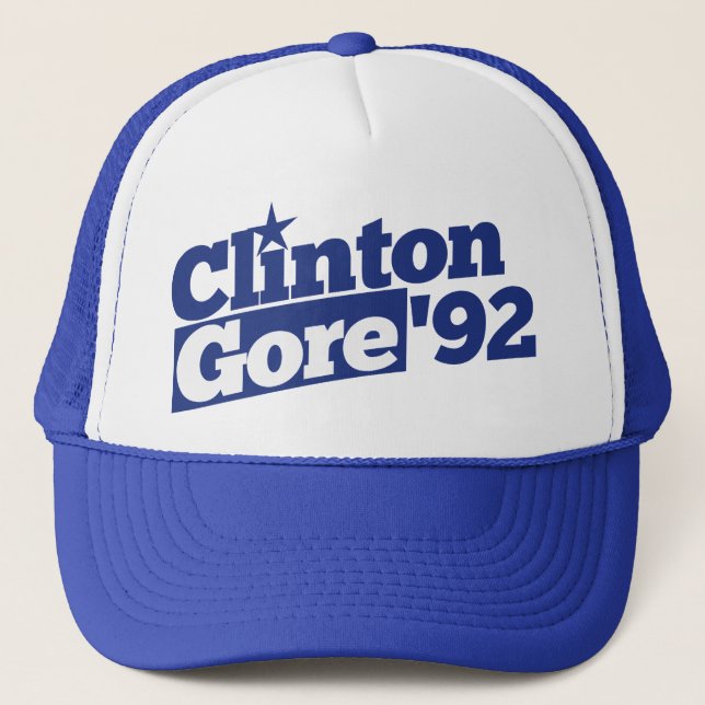 Clinton Gore 92 Truckerkappe (Vorderseite)