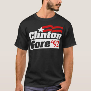 Clinton Gore Shirt Vintag Retro Bill Clinton 92 E