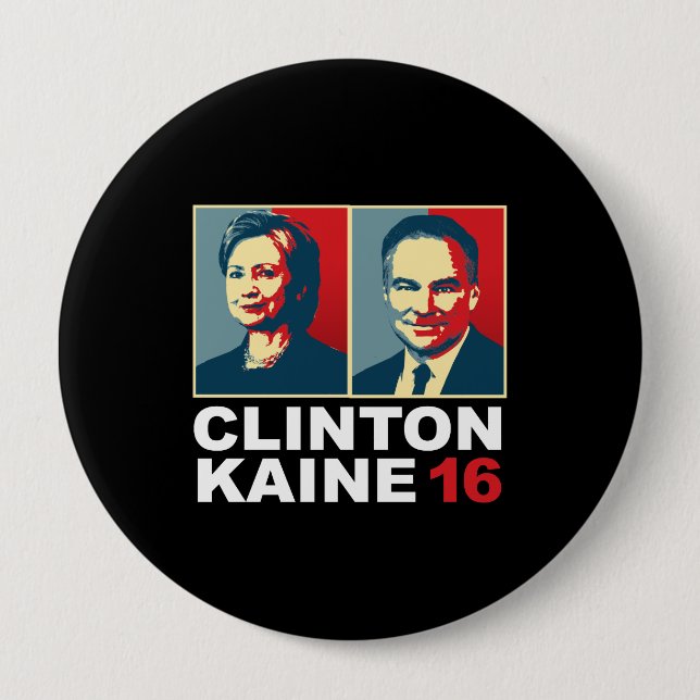 Clinton Kaine 16 - Posterized -- Button (Vorderseite)