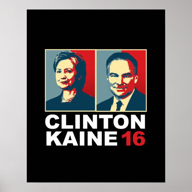 Clinton Kaine 16 - Posterized — Poster (Vorne)