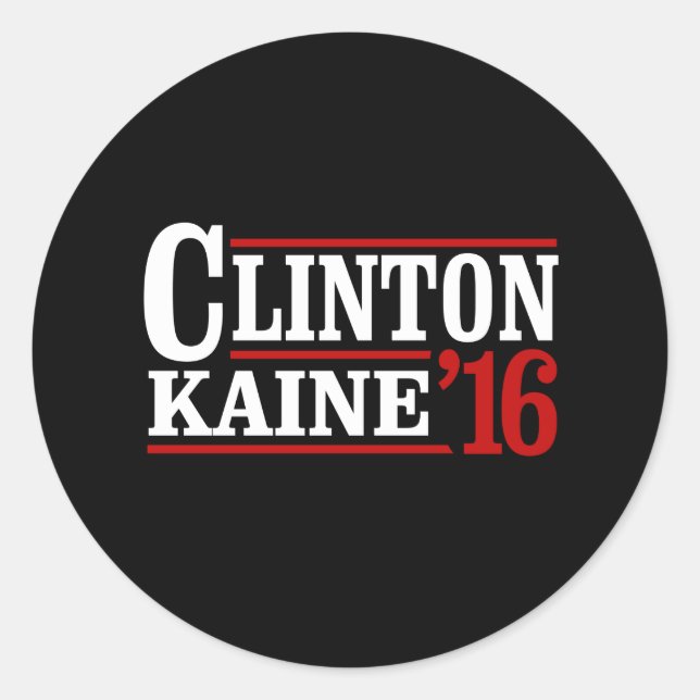 Clinton Kaine 2016 - Retro Sign — Runder Aufkleber (Vorderseite)