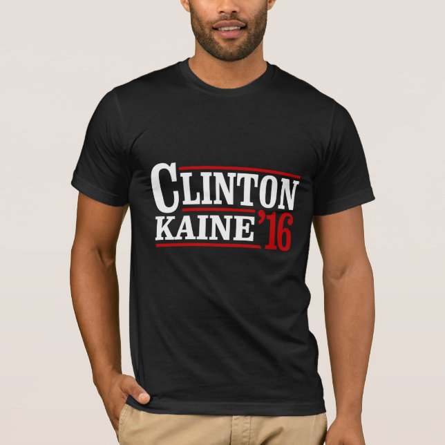 Clinton Kaine 2016 - Retro Zeichen -- T-Shirt (Vorderseite)
