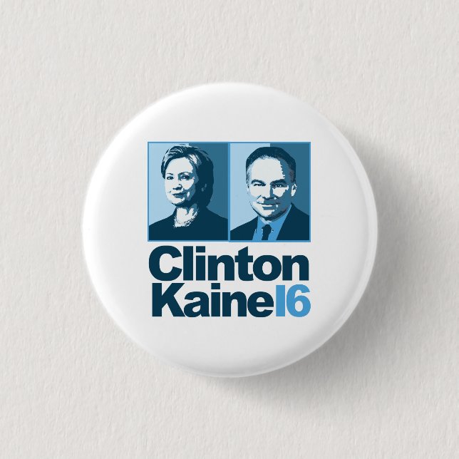 Clinton Kaine für Amerika 2016 Button (Vorderseite)