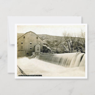 Clinton NJ Mill and Dam 1910er Vintag Inspiriert Postkarte
