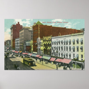 Clinton Street View in der Main Street Poster