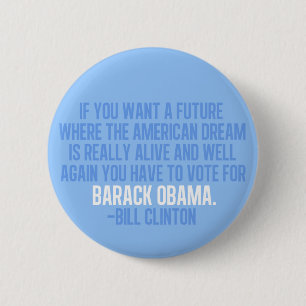 Clinton-Zitat auf Obama Button
