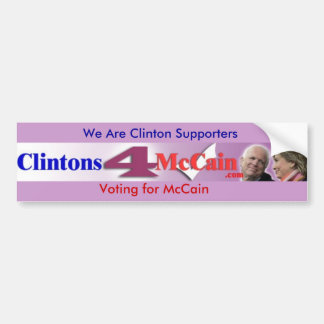 Clintons4McCain Autoaufkleber