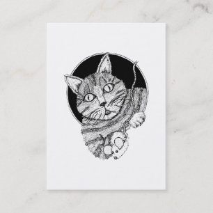 "Clintons Katze" ACEO Kunst-Trading Card Visitenkarte