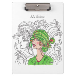 Clip-Board Flapper Girl Klemmbrett