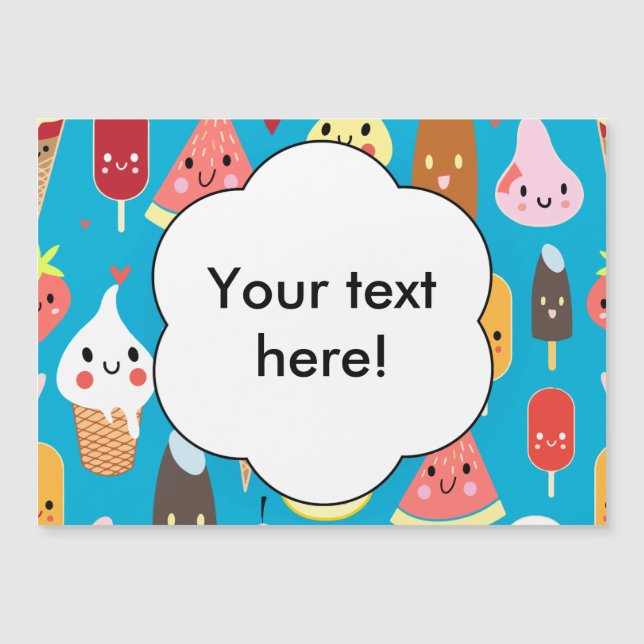 Cliparts für niedliche Lebensmittel Magnetkarte (Vorderseite)