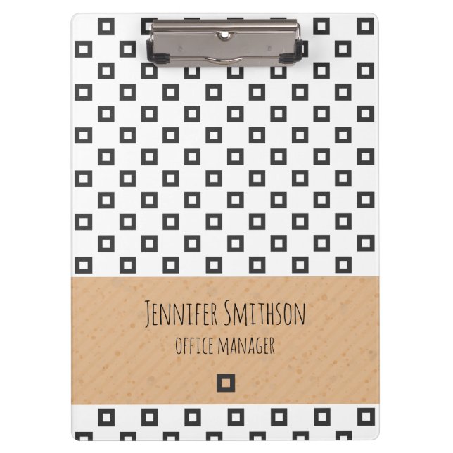 Clipboard im modernen geometrischen Stil Klemmbrett (Vorderseite)