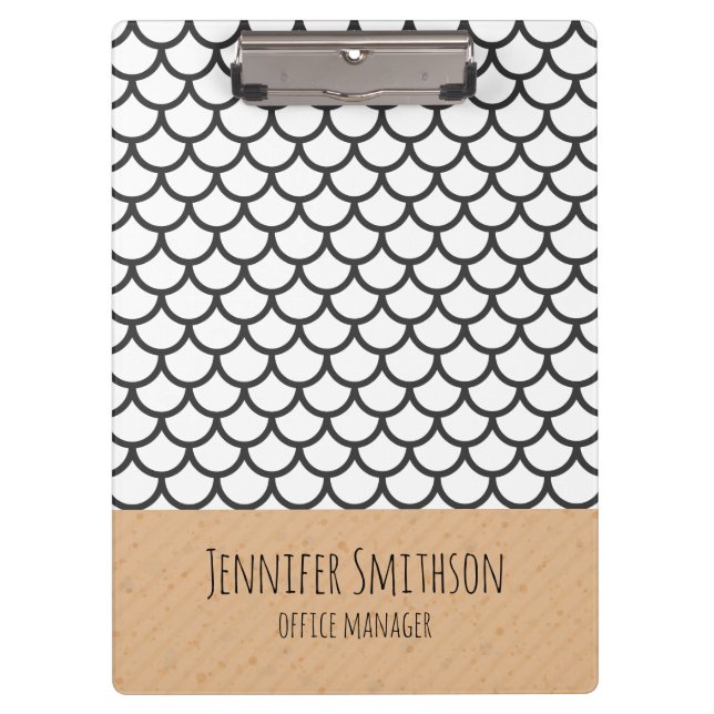 Clipboard im modernen geometrischen Stil Klemmbrett (Vorderseite)