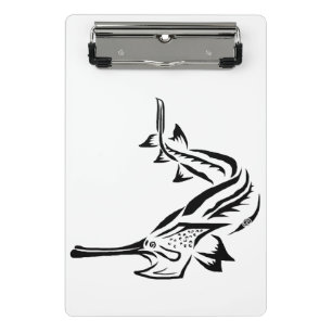 CLIPBOARD - PADDLEFISH TRIBAL & STURGEON POSTER MINI KLEMMBRETT