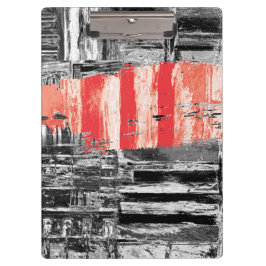 Clipboard – Red Pulse Abstract Design Klemmbrett