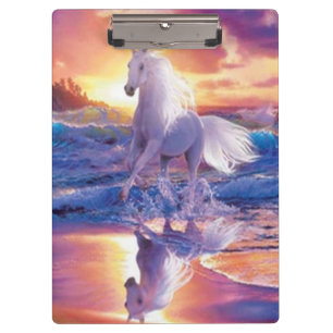 Clipboard "White Stallion" Klemmbrett