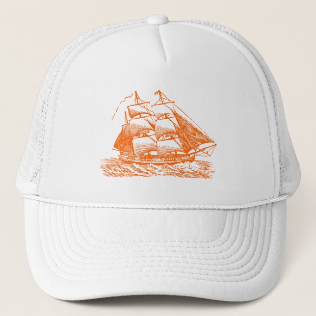 Clipper - Orange Truckerkappe (Vorderseite)